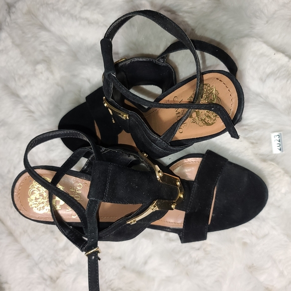 Black Vince Camuto Black Sandal sz 9M - Picture 2 of 7